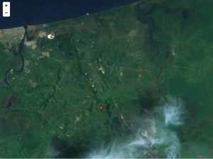 La localidad de Acalapa Dos (Kilómetro 17) está situado en el Municipio de Moloacán (en el Estado de Veracruz de Ignacio de la Llave). Tiene 485 habitantes. Acalapa Dos (Kilómetro 17) está a 50 metros de altitud. Es el punto donde se localizó el cráter que emana vapor y azufre.