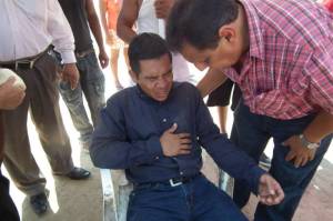 Alejandro Truillo, candidato a la agencia de Villa Allende, presentó daño cervical, policontundido y esguince, luego de ser arrollado.