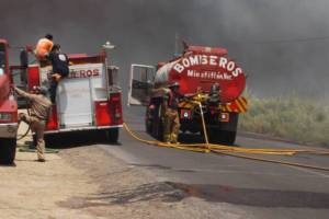 En total, el incendio afectó 5 hectáreas de pastizales más el basurero ilegal a cielo abierto de Las Matas.
