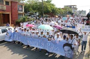 El contingente se dirigió hasta el Mando Unico donde reclamaron Justicia para la familia de Anthony.