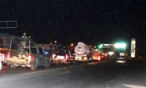 Un convoy del Ejército escoltó las pipas con diesel robado hacia la PGR.