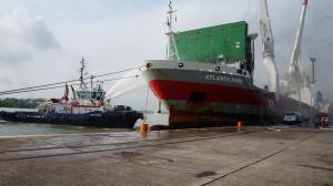 El incendio fue durante las maniobras de equipo eólico