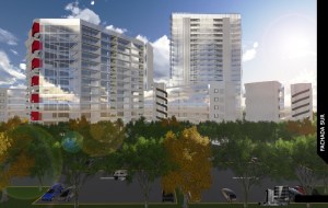 El Complejo Urbano está compuesto por 7 edificios en total, 2 comerciales y para oficina y 5 para vivienda. Algunos edificios tienen hasta de 20 pisos o niveles.