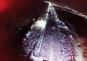 Vista aérea del Salsódromo en Coatzacoalcos, así lució en el 2014.