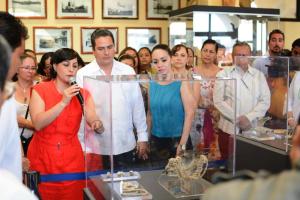Conmemoraron el 103 aniversario de la elevación de villa de Puerto México a ciudad, con una galería de piezas arqueológicas.