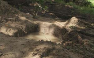 La fosa donde se encontraron restos de 31 ejecutados.