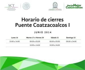 Tenga precaución al entrar o salir de Coatzacoalcos por el puente.