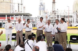 Durante el arranque de rehabilitación de Agronitrogenados.