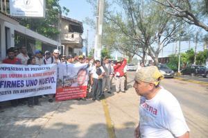 Algunos de los petroleros eran simpatizantes del partido MORENA de López Obrador. (Gabriel Gutiérrez)