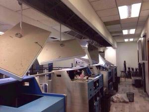 Así quedó el aeropuerto en Tapachula, Chiapas, tras el sismo.