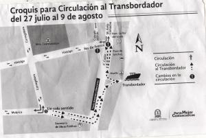 Croquis de circulación.