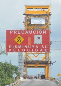 Las obras del Puente Coatzacoalcos siguen; habrá cierre el fin de semana.