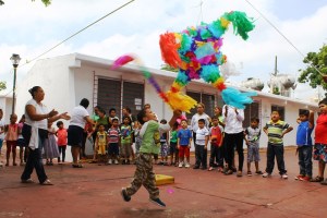 Los niños festejaron a lo grande su salida de cursos.