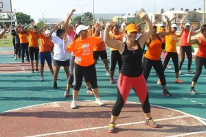 Ejércitándose desde temprano.