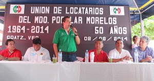 Ante la Unión de Locatarios del Mercado Popular Morelos.