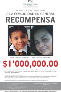 Ofrecen un millón de recompensa para dar con su paradero.
