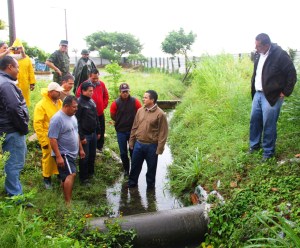 Inundación en canales.