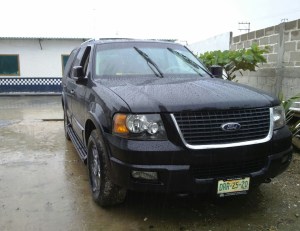 La camioneta asegurada.