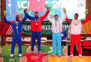 Premiación de la gran final en Karate.