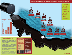 Yacimientos en Coatzacoalcos Profundo. Fuente.- PEMEX PEP, “Perspectivas de la Exploración y Producción de Hidrocarburos en México”.