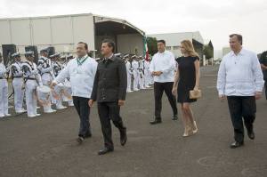 A su arribo a Veracruz.