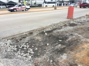 Dejaron abandonados los escombros.