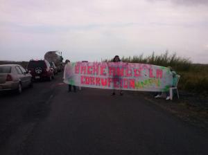 "Bacheando la Corrupción", fue su proclama principal de los maestros.