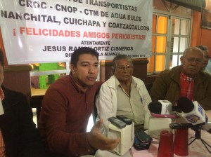 Jesús Ramón Ortiz Cisneros, dirigente de los transportistas CTM en Coatzacoalcos.