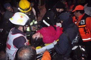 Los heridos fueron llevados al Hospital en la Cruz Roja.