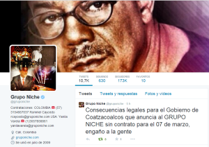 En Twitter, Niche aseguró que ejercerá medidas legales contra el Ayuntamiento de Coatzacoalcos.