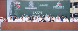 En el marco de la celebración del 77 aniversario de la Expropiación Petrolera, la regidora segunda Mirna García Ávalos,  asistió a la conmemoración realizada en la Plaza de la Bandera por el Sindicato de Trabajadores Petroleros de la República Mexicana de la Sección 31.