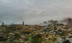 La quema de basura generó nubes tóxicas.
