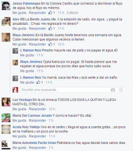 Los comentarios en la página de facebook de  costaveracruz.net