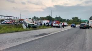 El camión transportaba a 27 obreros.