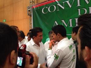 Héctor Yunes, senador del PRI, con el hijo del Gobernador Fidel Herrera, Javier H. Borunda.