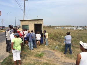 En esta caseta se querían instalar los jóvenes de la compañía de Ortiz Cisneros.