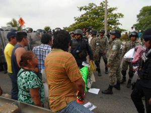 En el desalojo participaron elementos de la Fuerza Civil