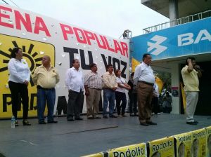 Todos los sectores al interior del partido sol azteca participaron en la campaña proselitista.