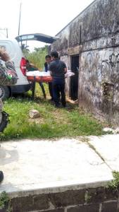 Lo desenterraron y lo sacaron donde fue localizado.