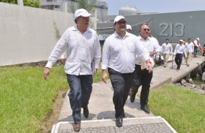 Fue acompañado por el director de Puertos.