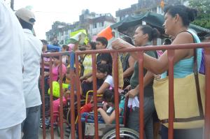 Los manifestantes eran mayoría enfermos con parálisis cerebral, autistas o alguna disfunción sicomotora.