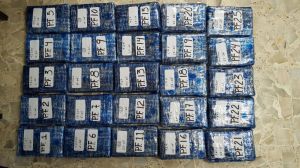 Con rayos X, los elementos federales se percataron de la carga ilícita.