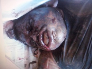 Así quedó el cuerpo del campesino tras morir ahogado.