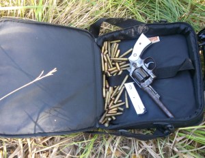 Bajo resguardo, una pistola y cartuchos útiles.