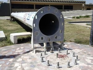 Completamente desvalijado, el aerogenerador que le costó al pueblo de Coatzacoalcos más de un millón de pesos.