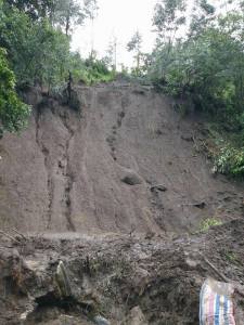 El cerro que se deslavó.