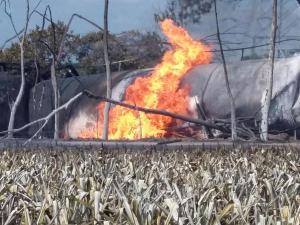 Accidente ferroviario en José Azueta, del sur de Veracruz. Explotan vagones cargados de Oxido de Etileno que venían desde Coatzacoalcos.