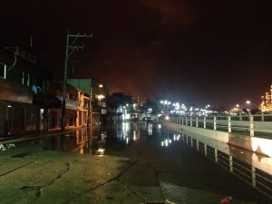 Los primeros encharcamientos, con el desbordamiento del Río Coatzacoalcos.