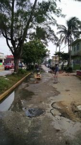Los trabajos en la colonia El Tesoro. 