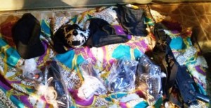 Algunos objetos hallados.